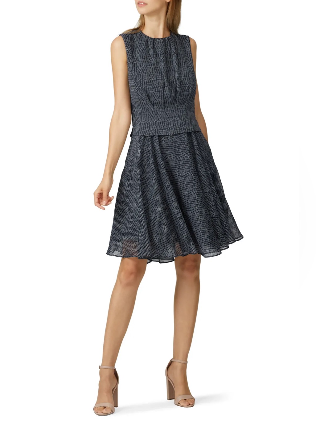 Derek Lam Collective Designer Layered Chiffon Luxury Dress Sz 42 / Us Sz 6